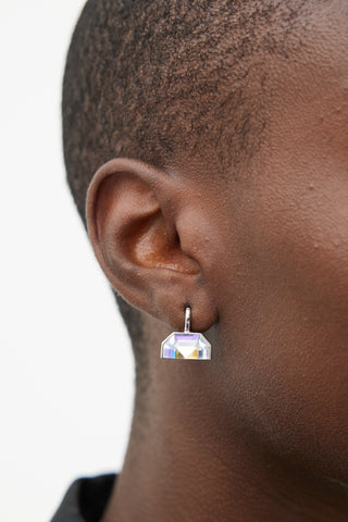 Dior Cruise 2015 Silver & Turquoise Gem Drop Earring