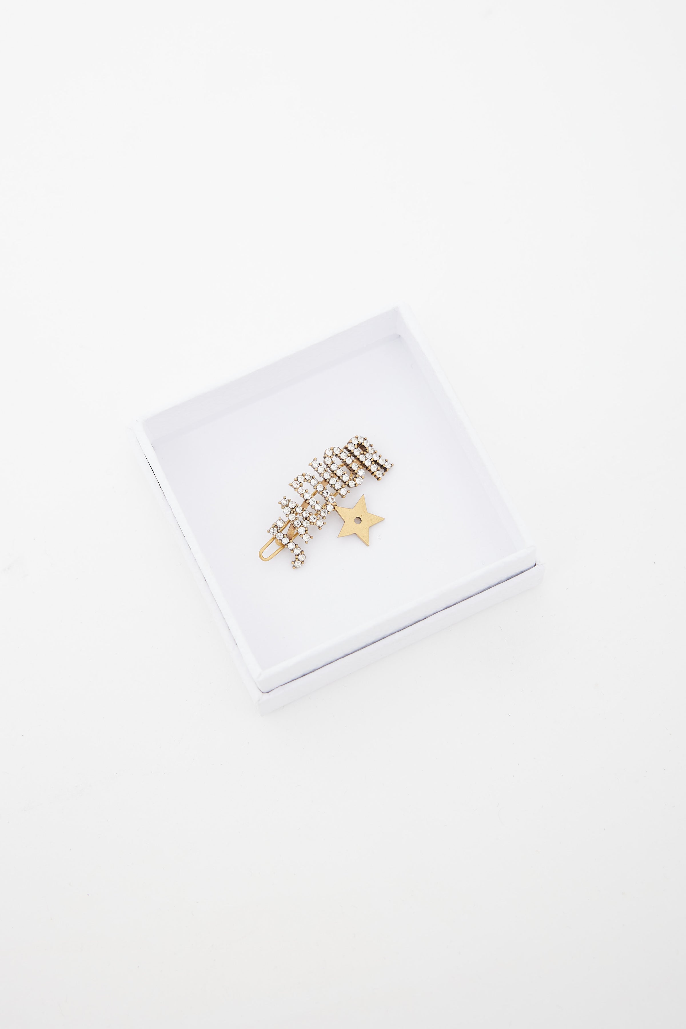 Dior // Gold-Tone J'Adior Crystal Hair Clip – VSP Consignment