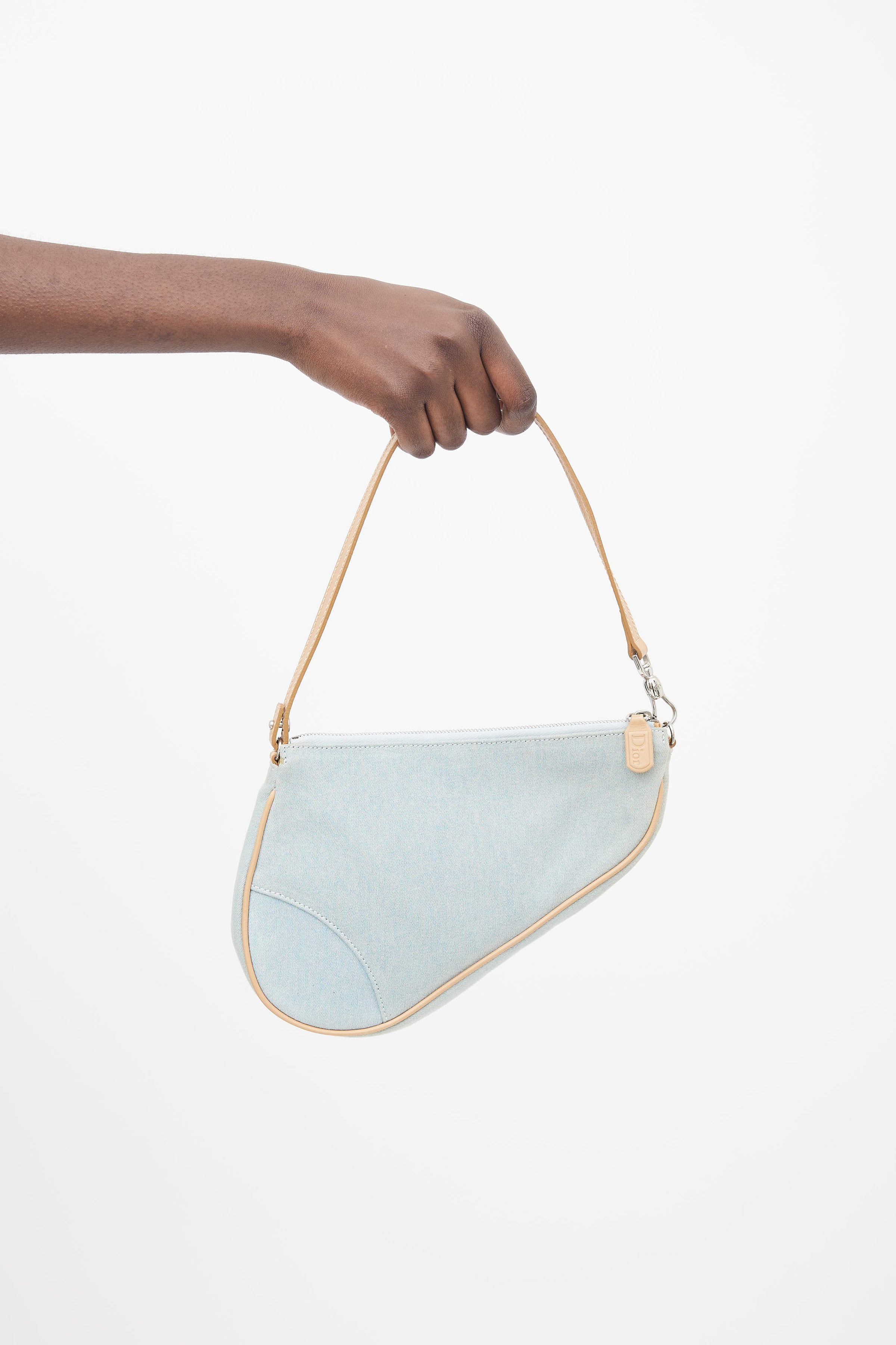 Blue Dior Mini Denim Saddle Baguette – Designer Revival