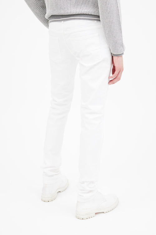 Dior White Skinny 16 Distressed Jeans
