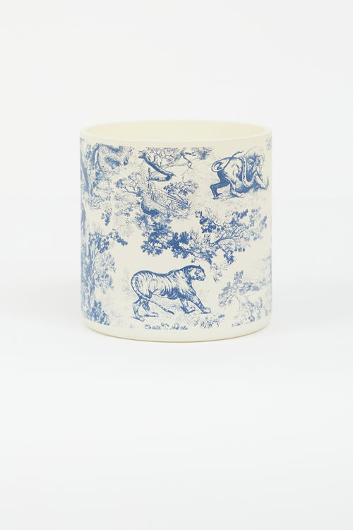 Dior Blue & White Toile de Jouy Hydrangea Candle