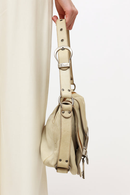 Dior SS 2006 Cream Gaucho Saddle Bag