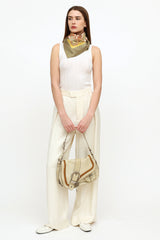Dior SS 2006 Cream Gaucho Saddle Bag