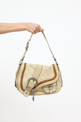 Dior SS 2006 Cream Gaucho Saddle Bag