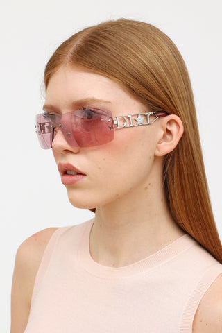 Dior Pink Shield Diorlywood Sunglasses