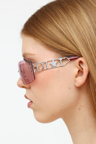 Dior Pink Shield Diorlywood Sunglasses