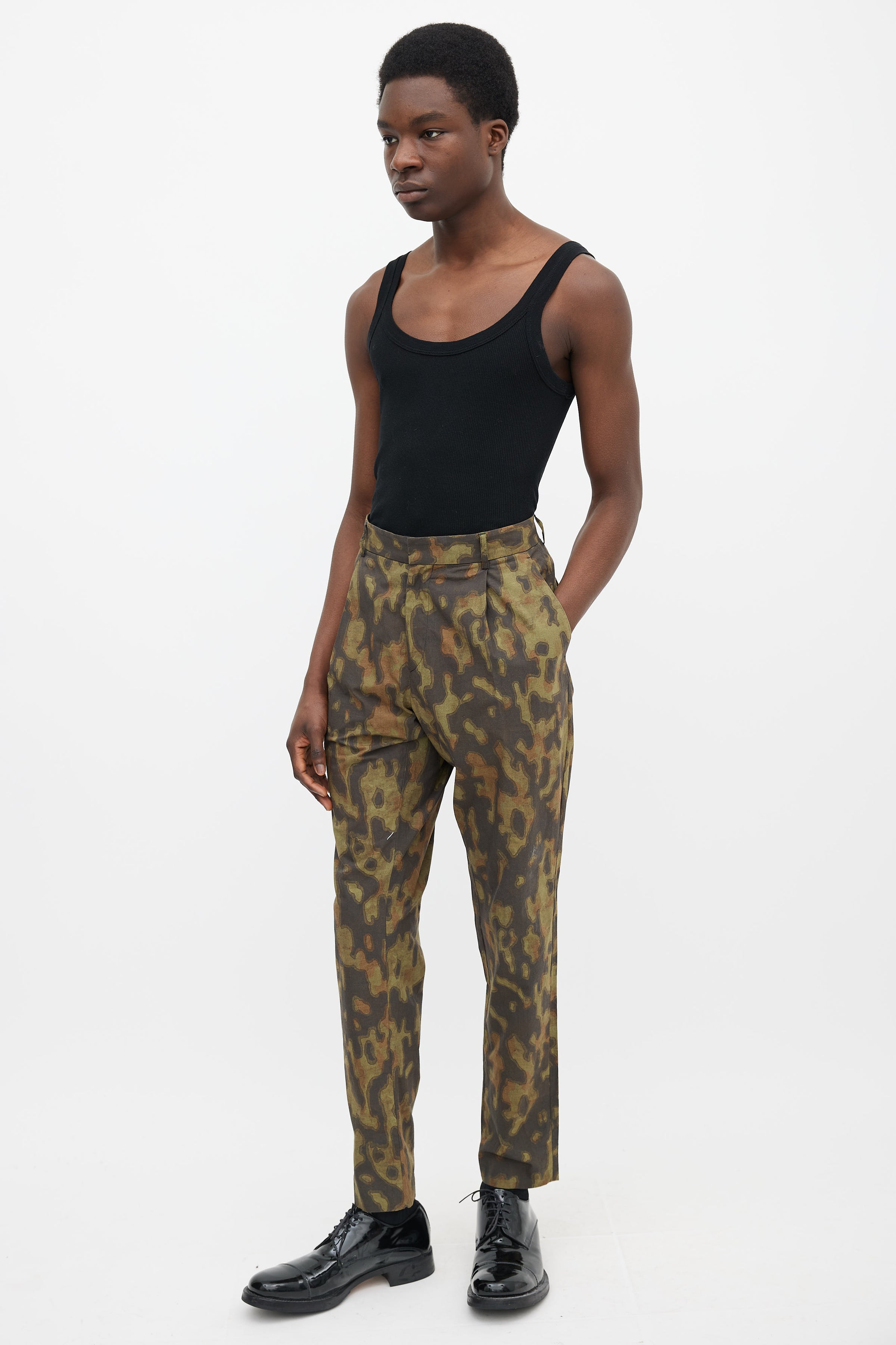 Defacto Traditional Patterned High Waist Wide Leg Pocket Viscose Trousers -  Trendyol