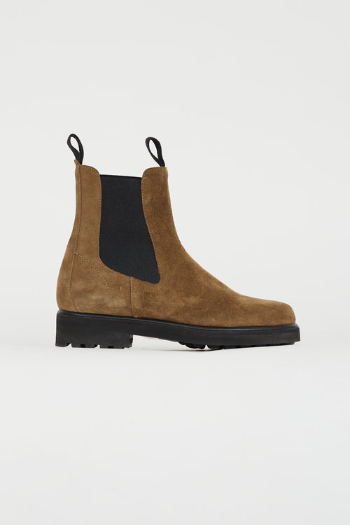 Emme Parsons Brown Suede Zion Chelsea Boot