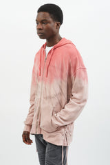 Faith Connexion Pink Gradient Tie-Dye Lace-Up Hoodie