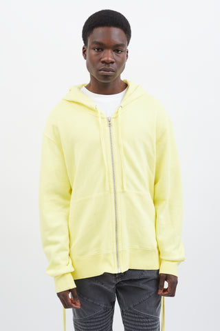Faith Connexion Yellow Full-Zip Lace-Up Back Hoodie