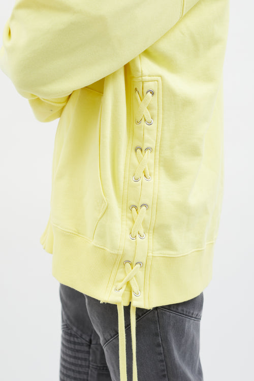Faith Connexion Yellow Full-Zip Lace-Up Back Hoodie