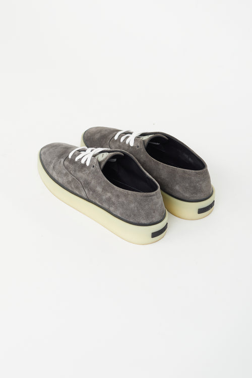 Fear of God X Zegna Grey Suede Lace Up Sneaker