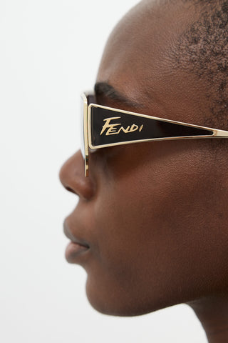 Fendi Black & Gold FE40051U Sunglasses