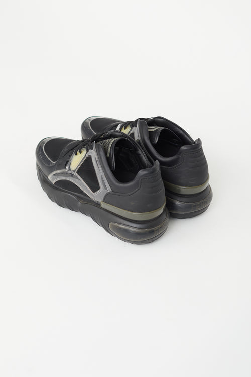 Fendi Black Lace-Up Sneaker