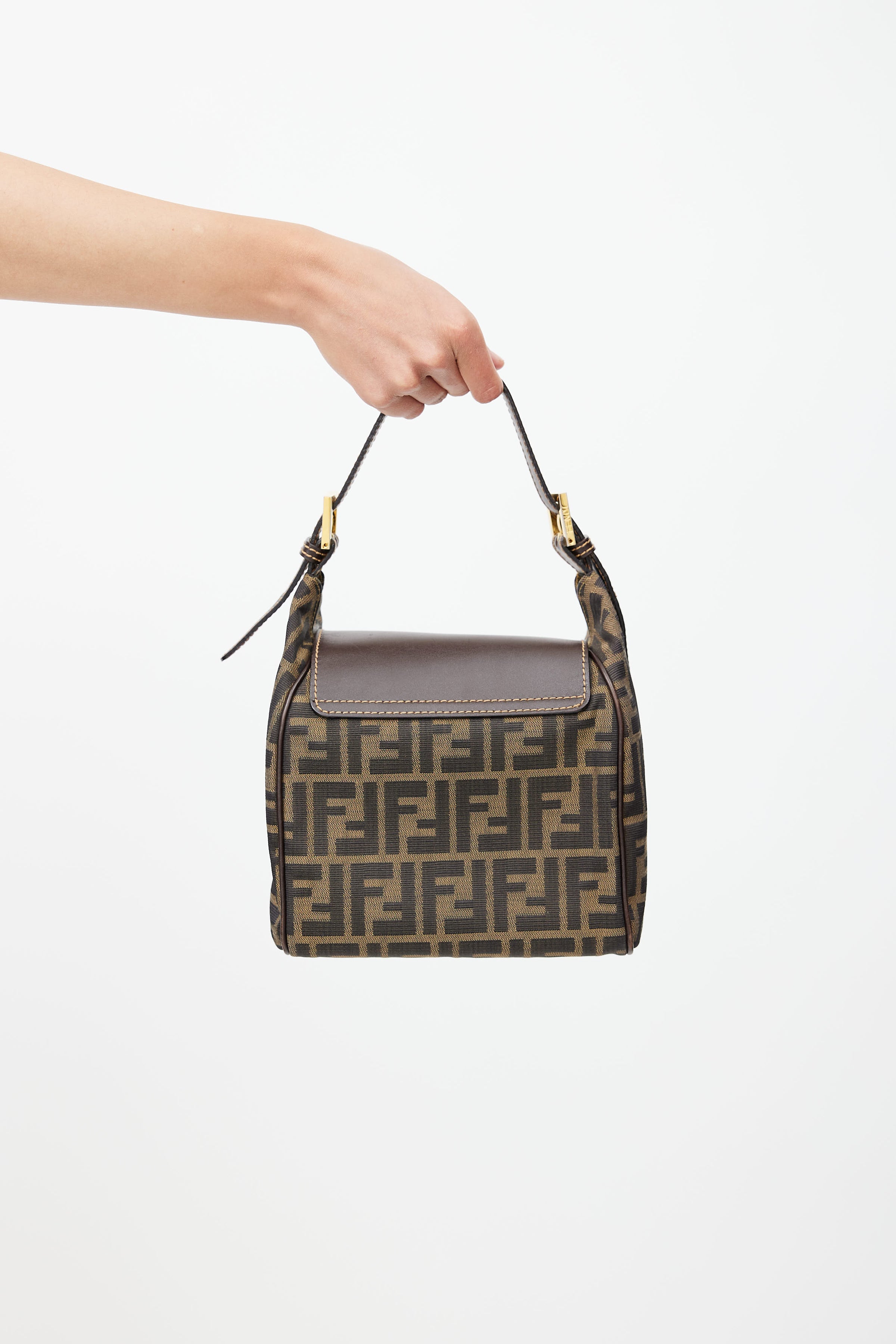 Fendi Pre-owned Women's Fabric Shoulder Bag - Brown - One Size