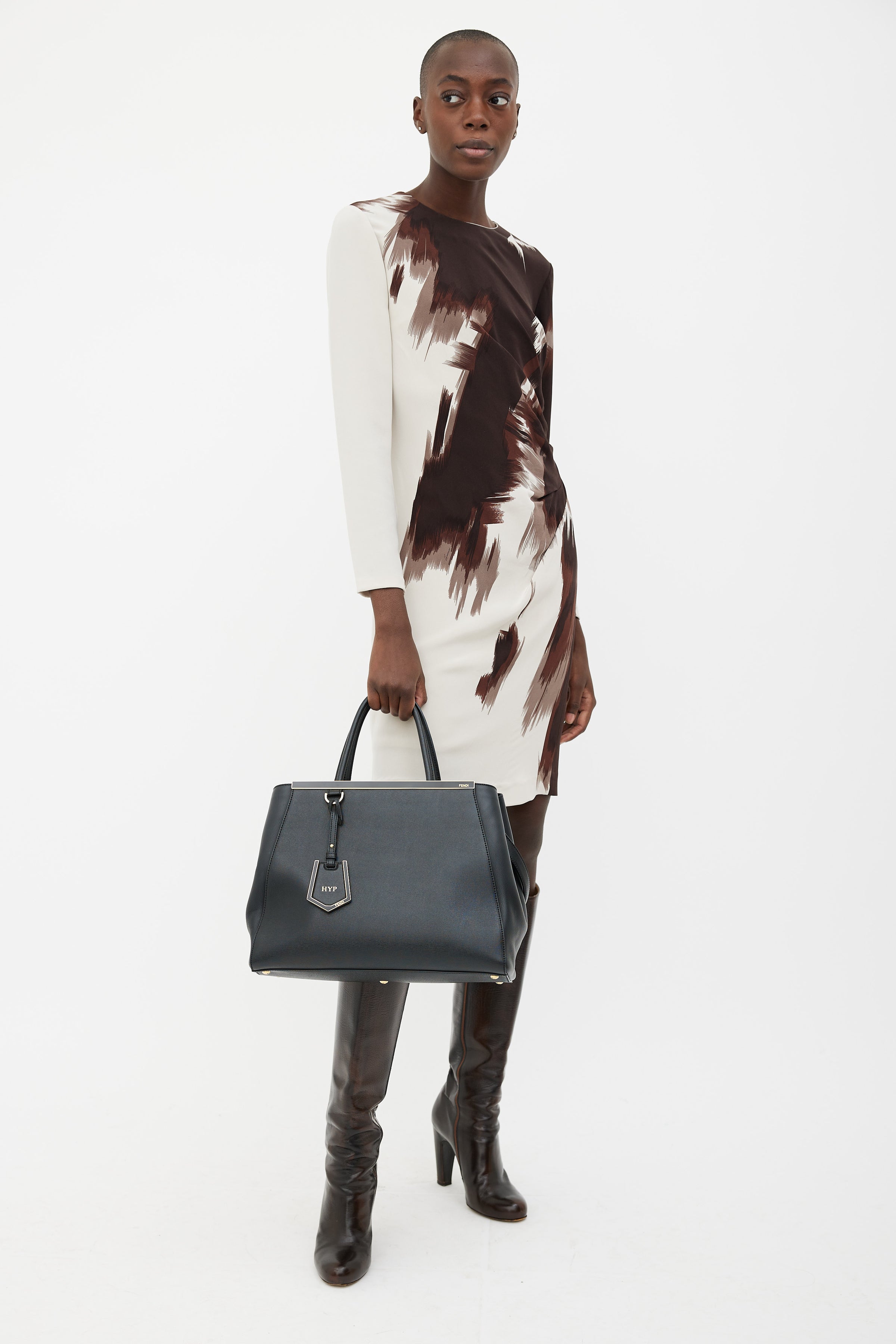 FENDI Black Leather 7VA400 Tote Briefcase Bag – Sui Generis Designer  Consignment