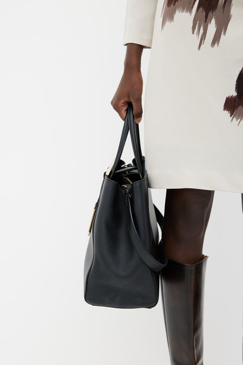 Fendi Black Leather 2Jours Bag