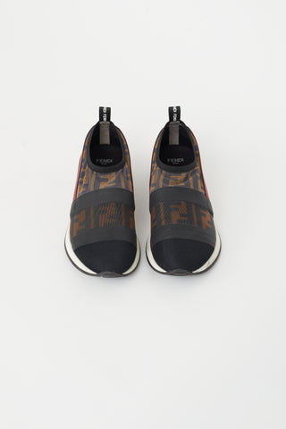 Fendi Brown & Black Monogram Mesh Sneaker