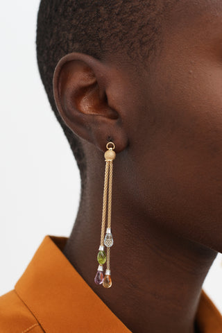 Fine Jewelry Gold & Multi Stone Drop Earring