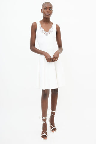 Givenchy White Floral Lace Midi Dress