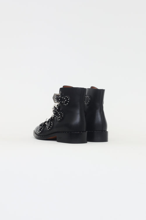 Givenchy Black Leather Studded Ankle Boots