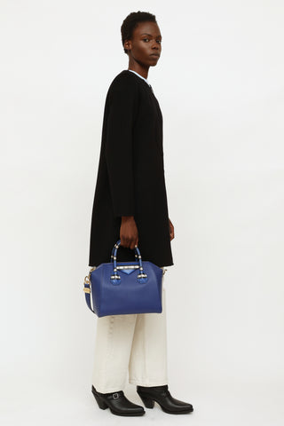 Givenchy Blue Printed Handle Small Antigona Handbag