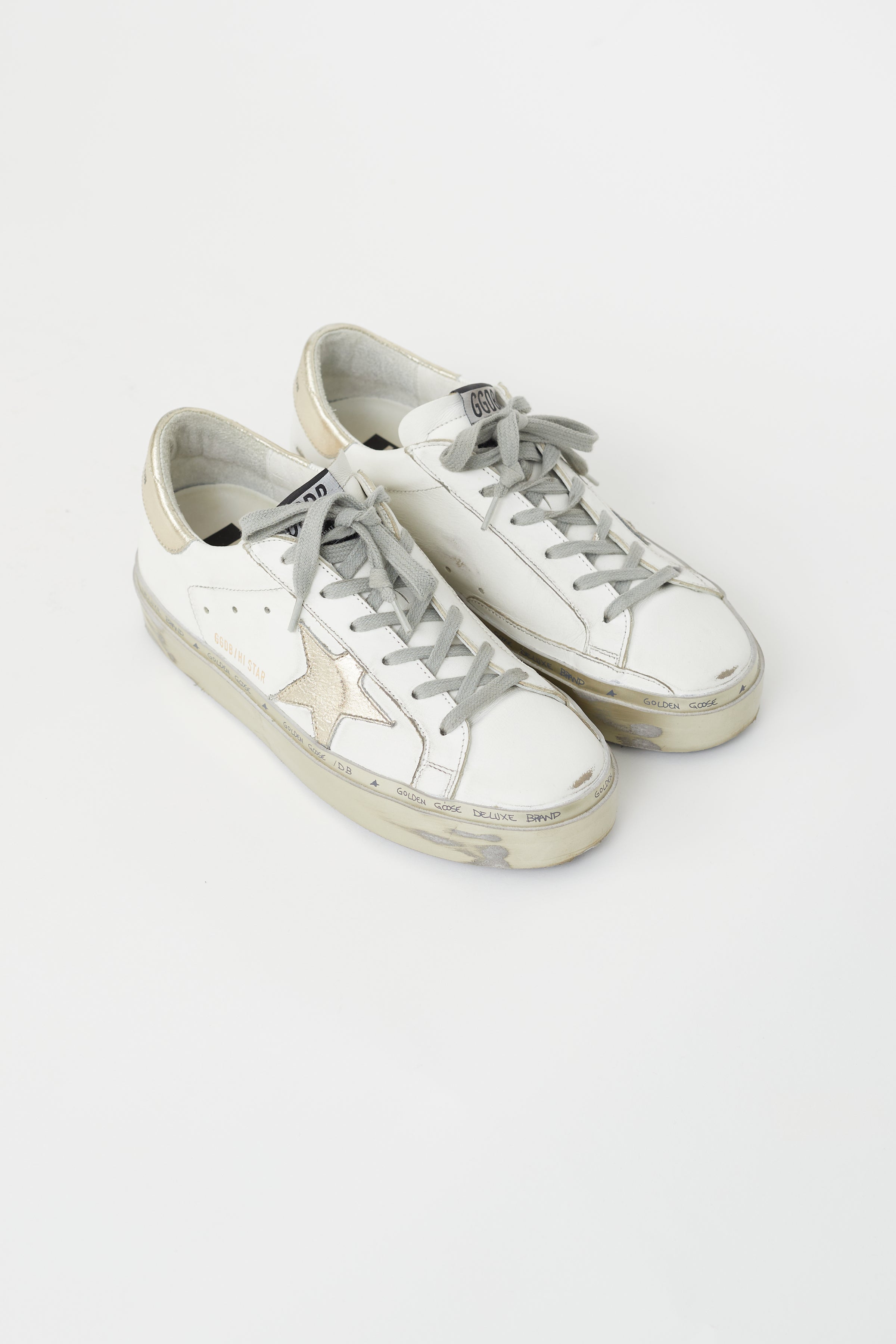 Golden Goose Hi Star Sneaker Pink Glitter Silver Sneakers Platform | eBay