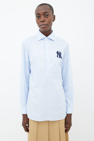Gucci 2018 Blue New York Yankees  Shirt