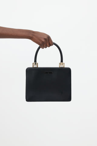 Gucci Black Patent Leather Top Handle Bag
