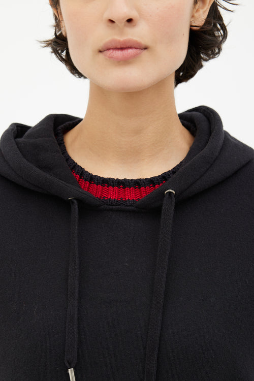 Gucci Black Knit Hooded Sweater