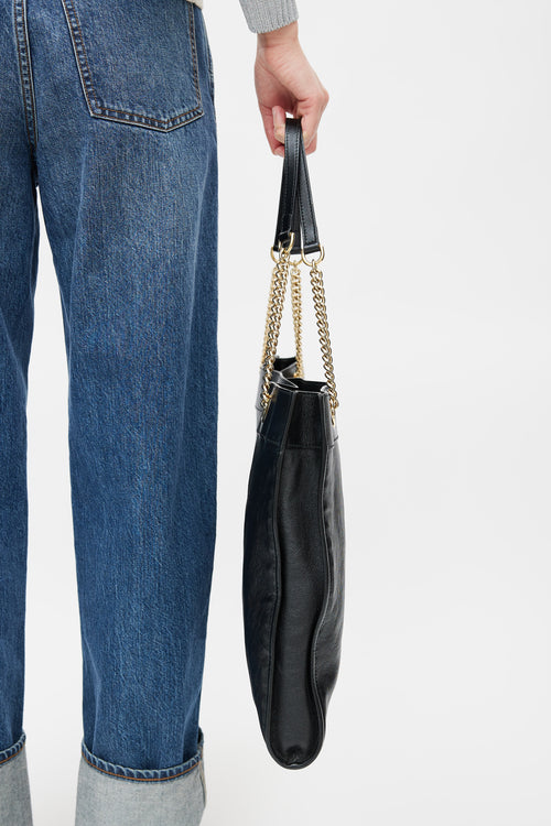Gucci Black Leather Rajah Tote Bag