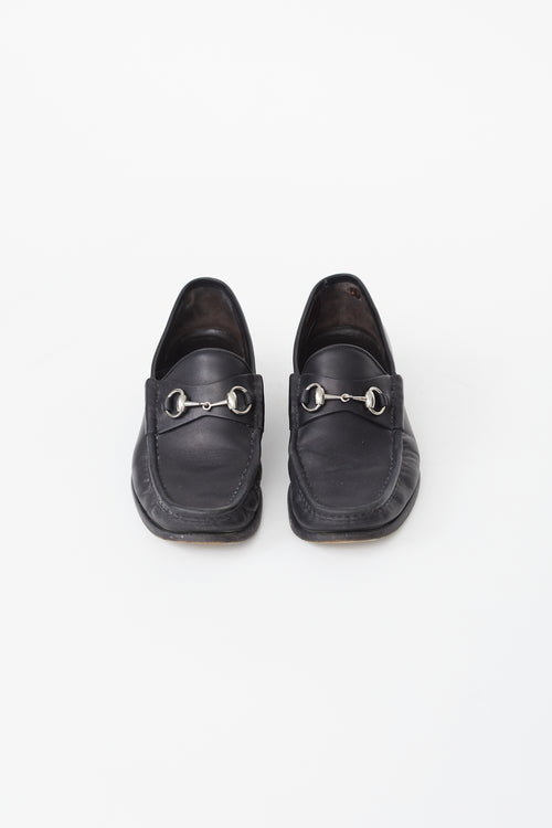 Gucci Black Leather Slip-On Loafer