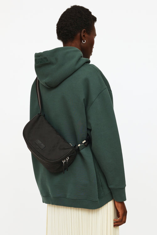 Gucci Black Nylon Monogram Belt Bag