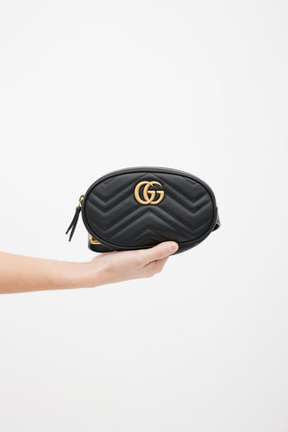 Gucci Black Quilted Marmont Belt Bag