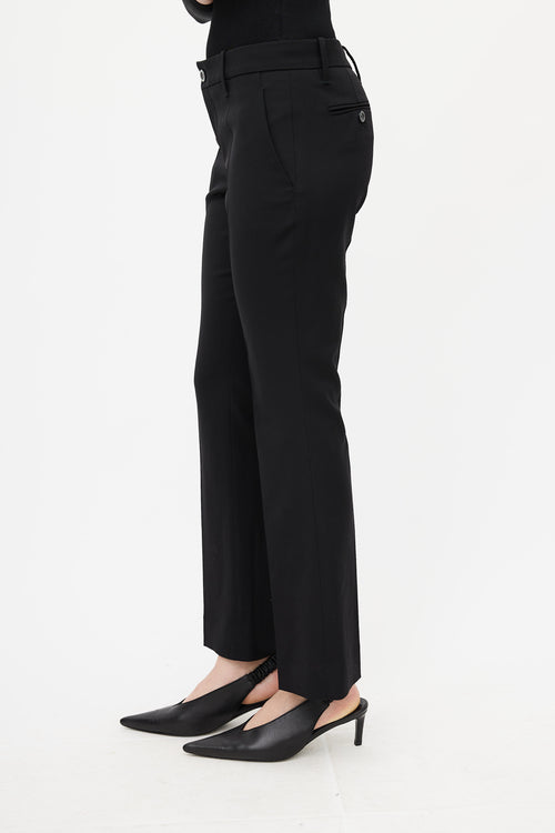 Gucci Black Cropped Flare Trouser