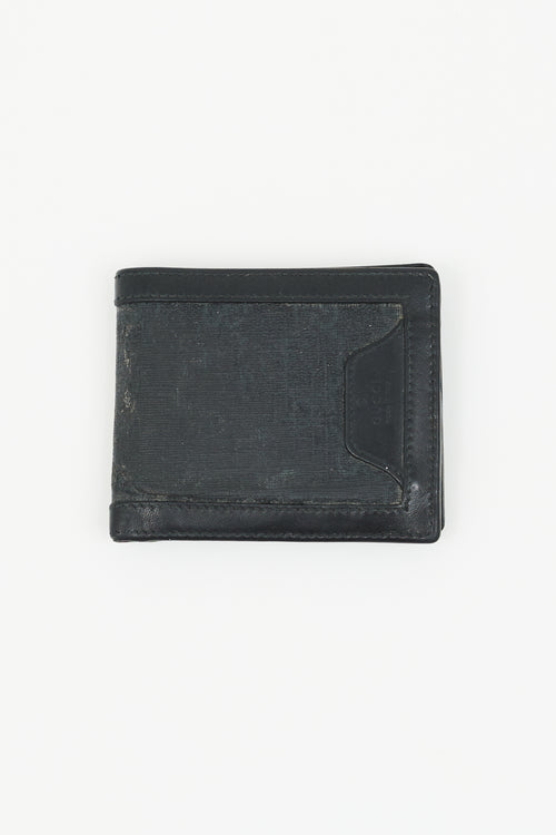 Gucci Black Leather Guccissima Monogram Bifold Wallet