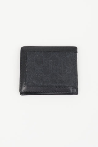 Gucci Black Leather Guccissima Monogram Bifold Wallet