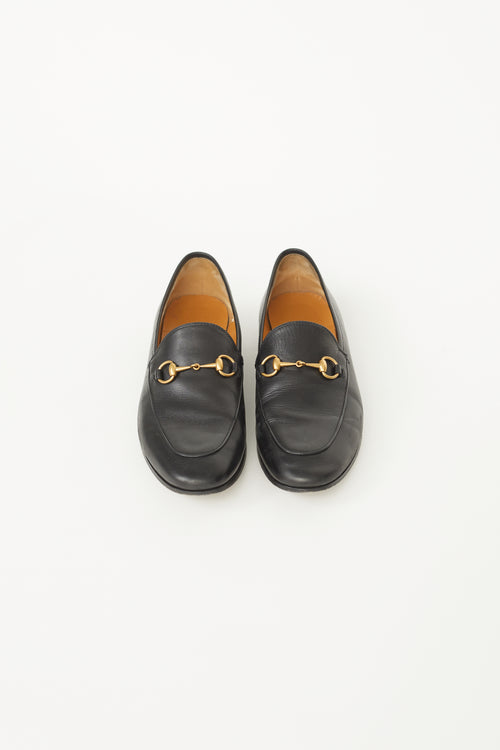 Gucci Black Leather Jordaan Loafer