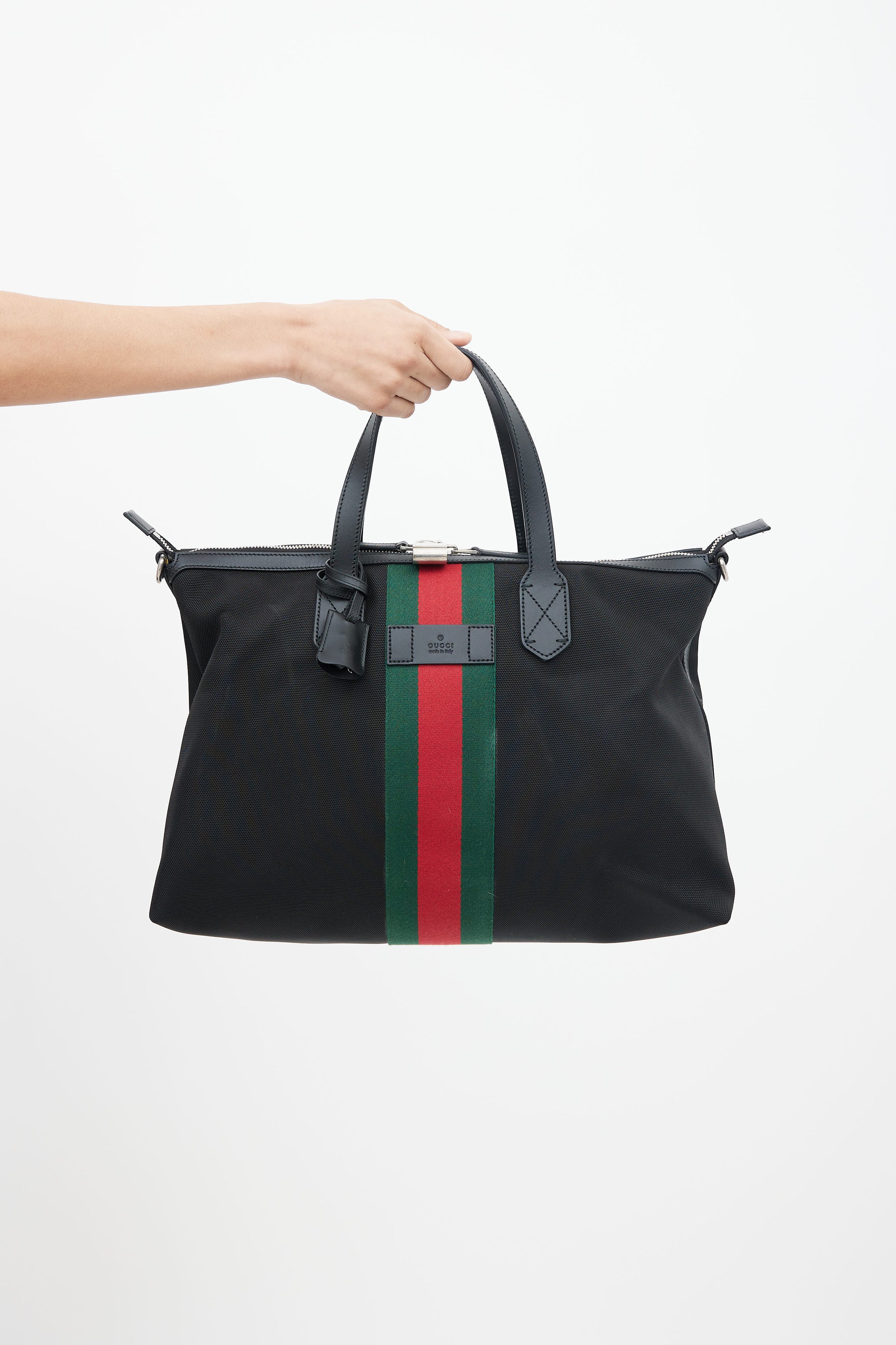 Gucci Pre-owned Women's Fabric Tote Bag - Black - One Size