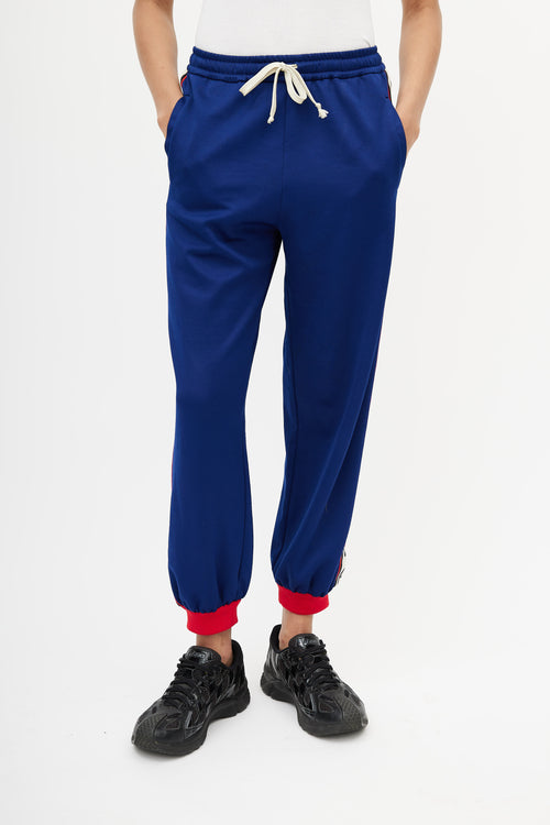 Blue & Red GG Logo Trouser