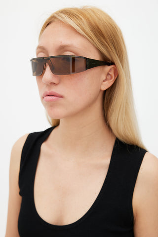 Gucci Brown Shield GG 1726/S Sunglasses