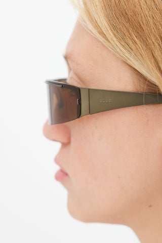 Gucci Brown Shield GG 1726/S Sunglasses