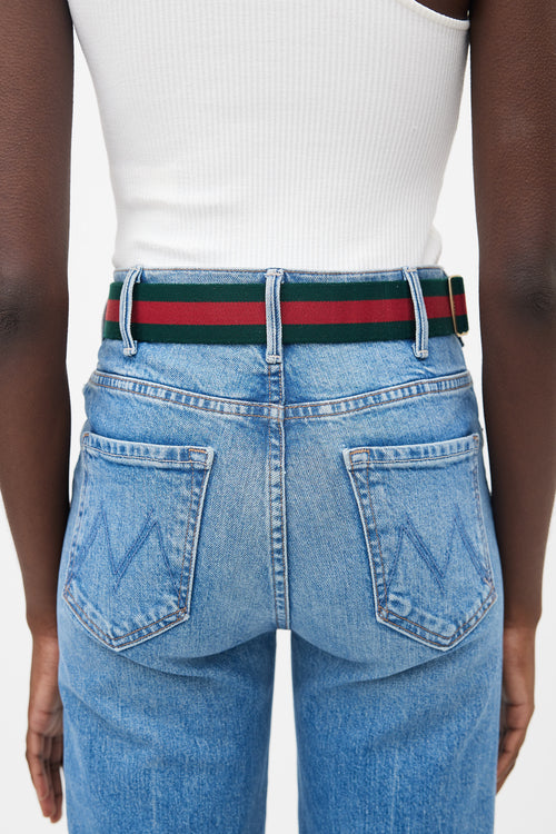 Gucci GG Logo Buckle Stretch Belt