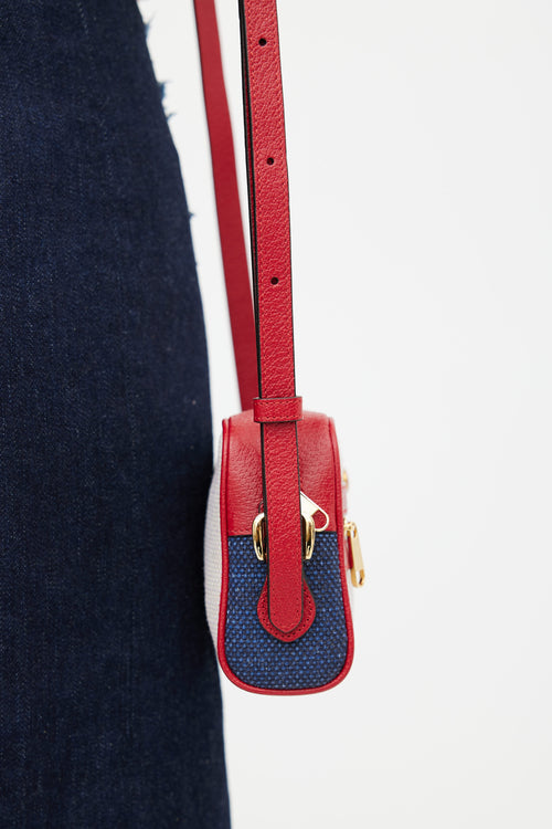 Gucci Red Sylvie Ophidia Stripe Shoulder Bag