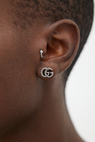 Gucci Sterling Silver Double G Earring