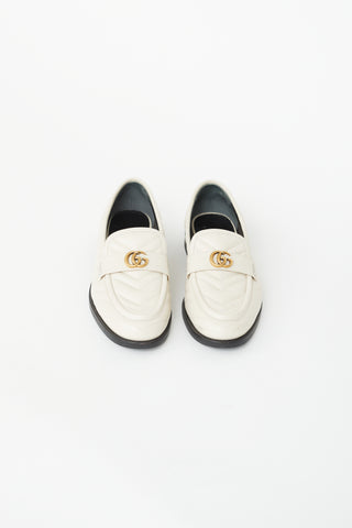 Gucci Cream Leather Double G Loafer