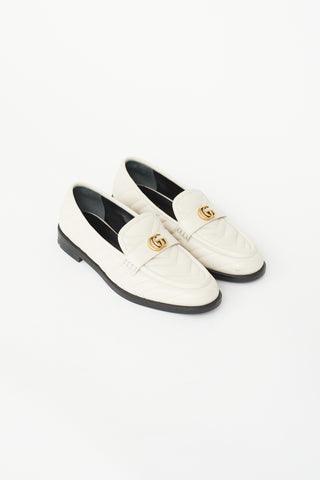 Gucci Cream Leather Double G Loafer