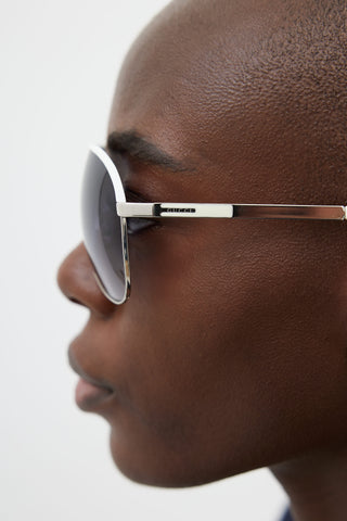Gucci White & Black GG1827 Sunglasses