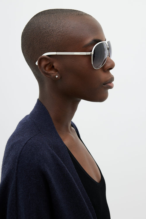 Gucci White & Black GG1827 Sunglasses