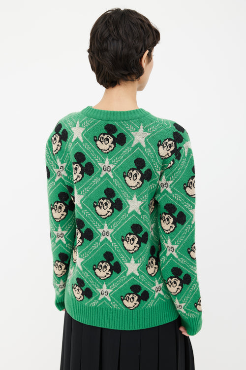 Gucci X Disney Green Mickey Mouse Sweater
